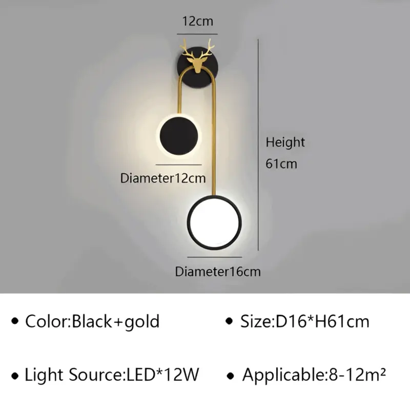 AuraRings Minimalistic round LED wall lamp made of metal tag1