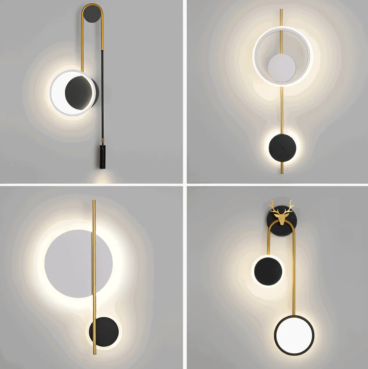 AuraRings - Minimalistic round LED wall lamp made of metal -  - #tag1#