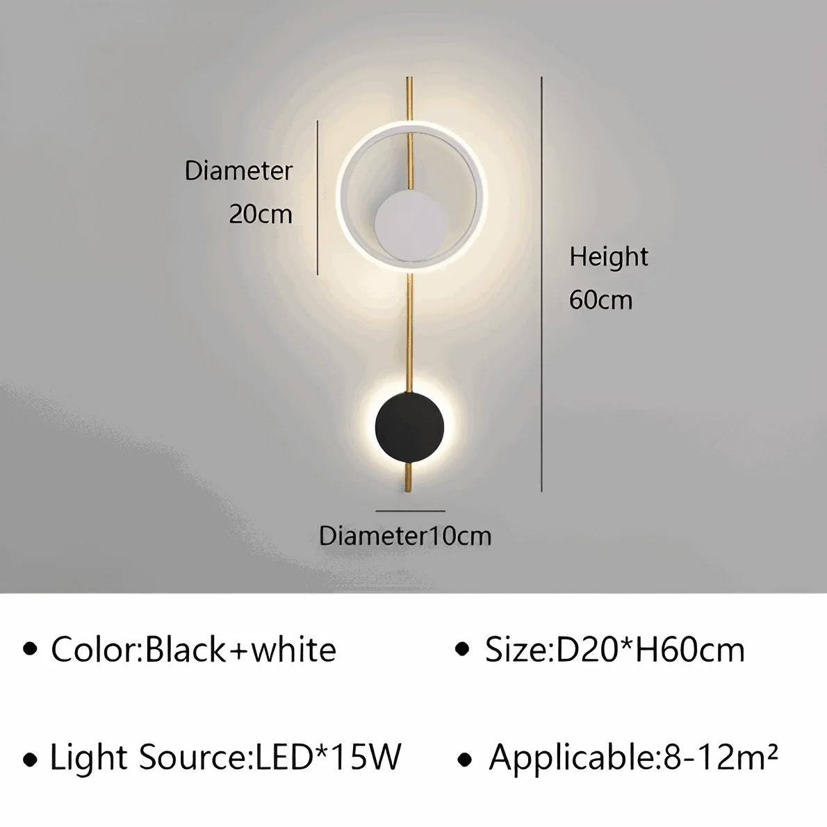AuraRings - Minimalistic round LED wall lamp made of metal -  - #tag1#