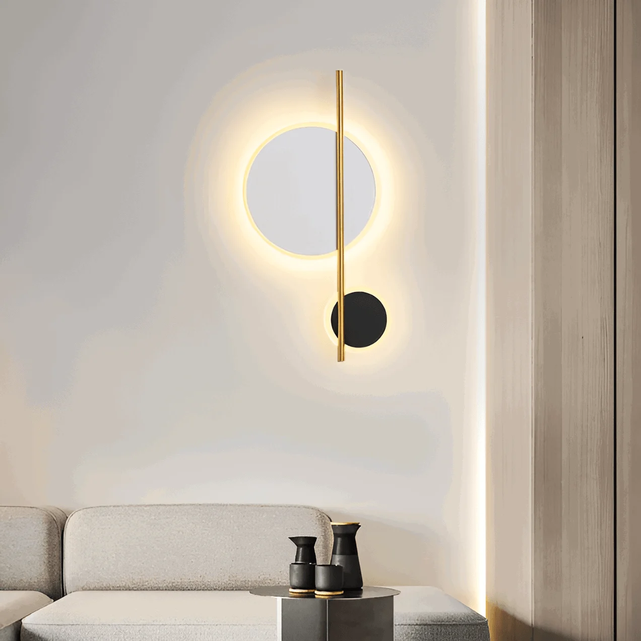AuraRings - Minimalistic round LED wall lamp made of metal -  - #tag1#