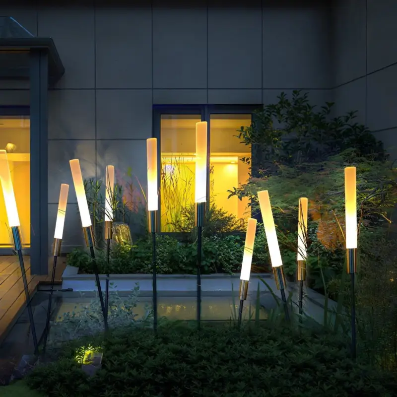 AuraShine Modern solar powered outdoor lamps tag1