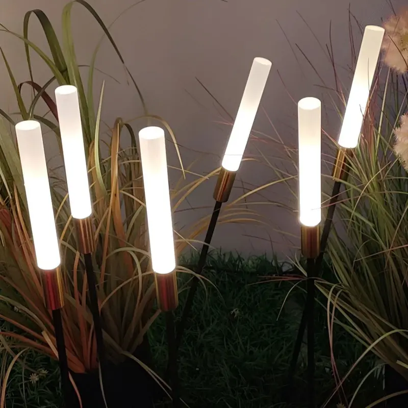 AuraShine Modern solar powered outdoor lamps tag1