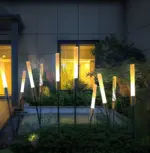 AuraShine Modern solar powered outdoor lamps tag1