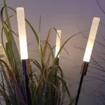 AuraShine Modern solar powered outdoor lamps tag1