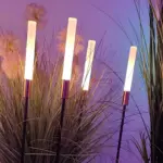 AuraShine Modern solar powered outdoor lamps tag1