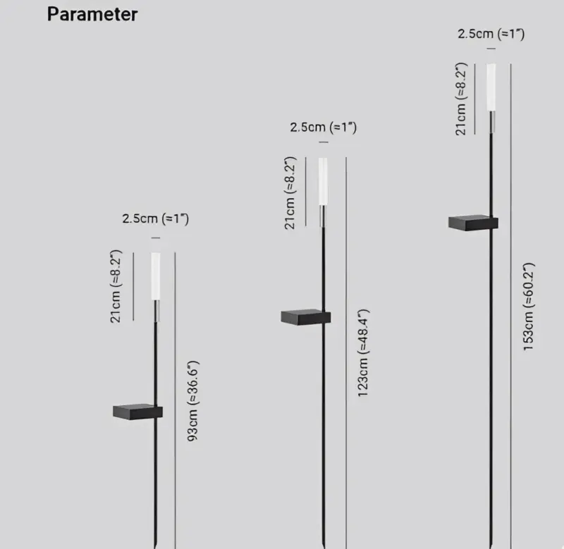 AuraShine Modern solar powered outdoor lamps tag1