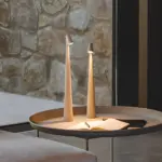 AuroraGlow Stylish Conical Table Lamp with Downlight and USB Charging Option tag1
