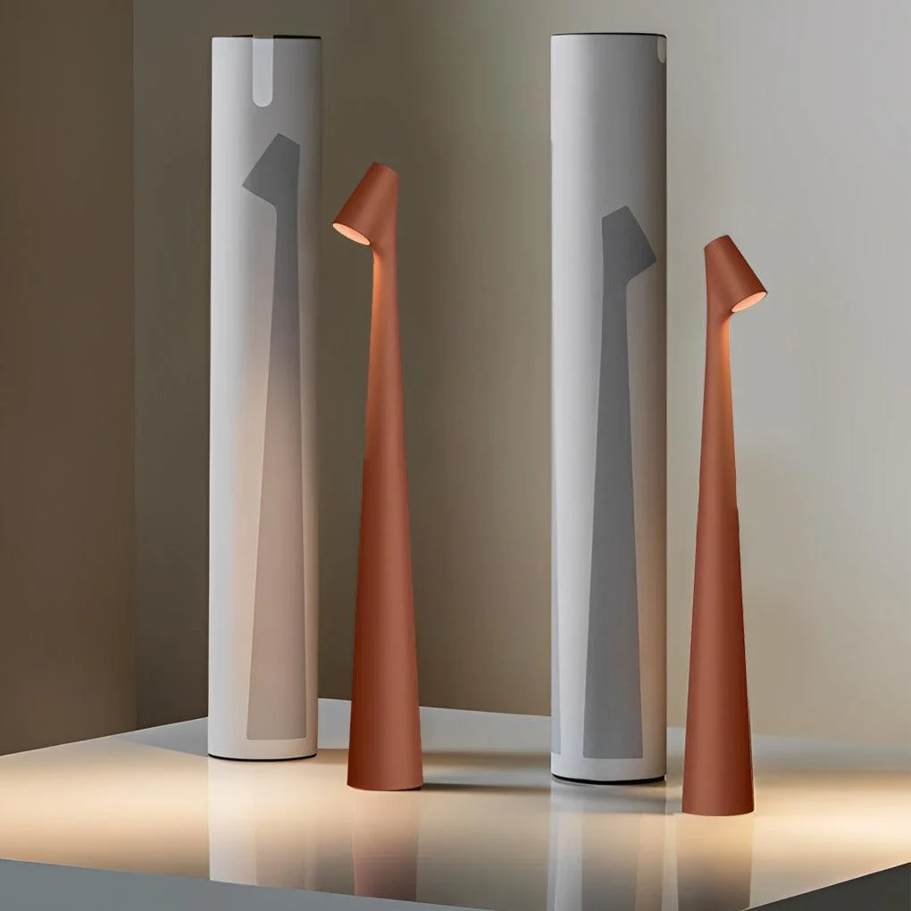 AuroraGlow - Stylish Conical Table Lamp with Downlight and USB Charging Option -  - #tag1#