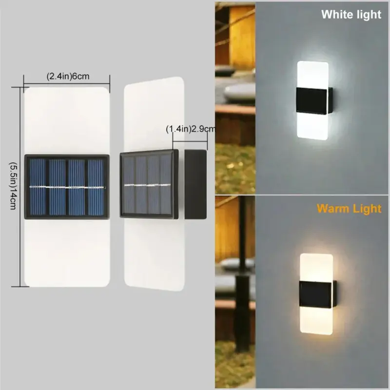 AuroraSolar Solar LED Outdoor Wall Lamp tag1
