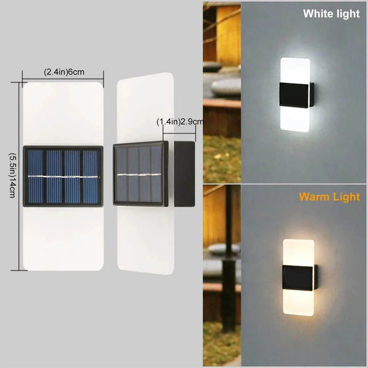 AuroraSolar - solar LED wall lamp for outdoors -