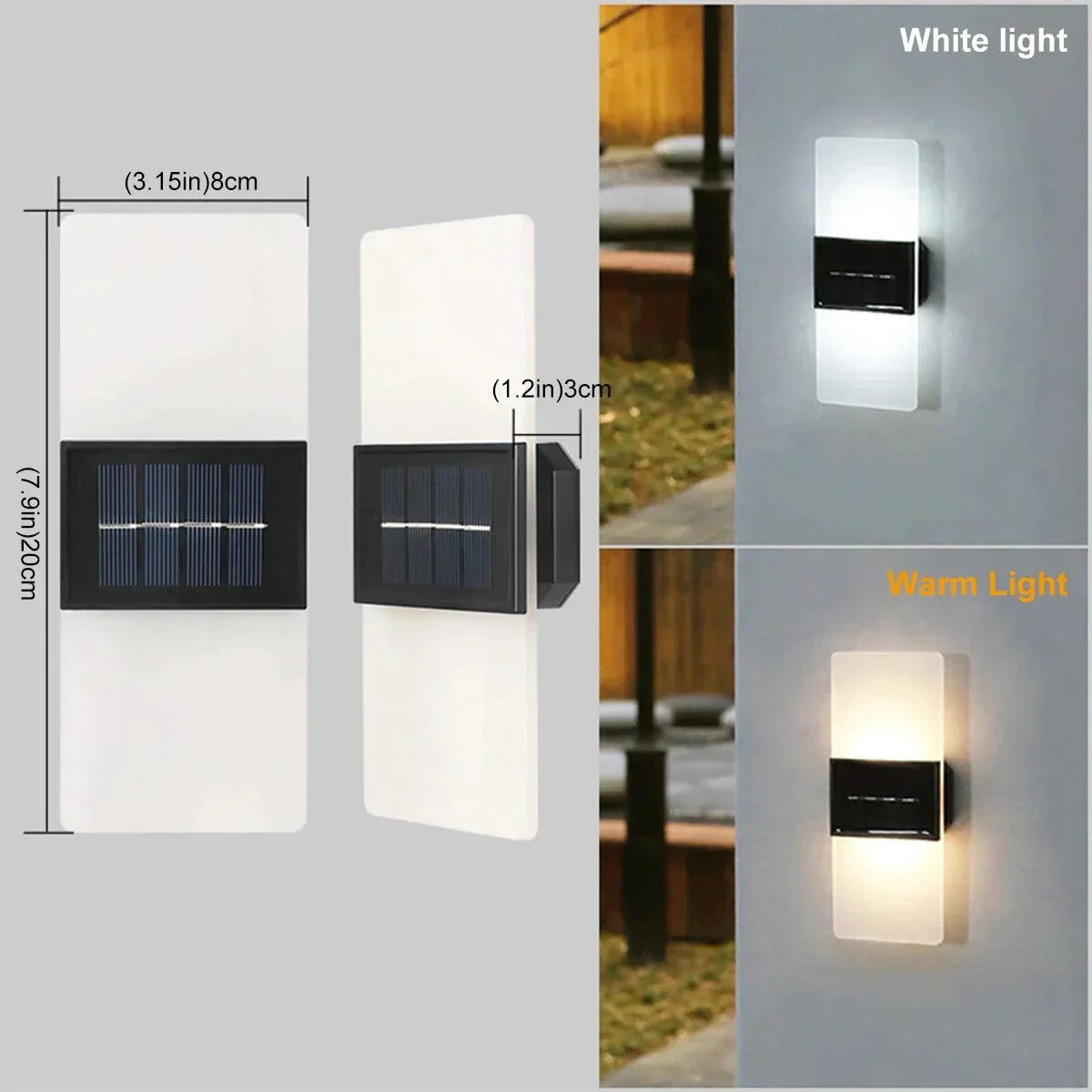 AuroraSolar - solar LED wall lamp for outdoors -