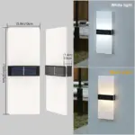 AuroraSolar solar LED wall lamp for outdoors
