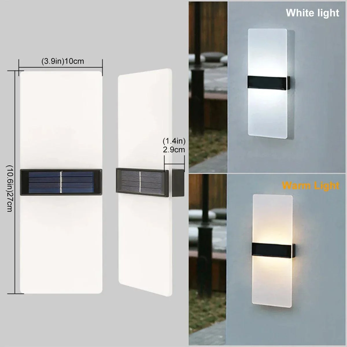 AuroraSolar - solar LED wall lamp for outdoors -