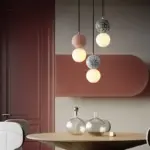 Aurora Small Modern LED Pendant Lights Black and White Glass for Dining Table tag1