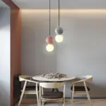 Aurora Small Modern LED Pendant Lights Black and White Glass for Dining Table tag1
