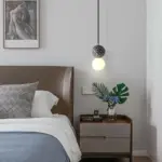 Aurora Small Modern LED Pendant Lights Black and White Glass for Dining Table tag1