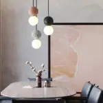 Aurora Small Modern LED Pendant Lights Black and White Glass for Dining Table tag1