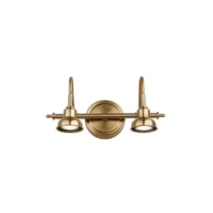 Aurora Vintage Round LED Wall Lamp Gold Bathroom/Bedroom Metal 2/3/4 Lights