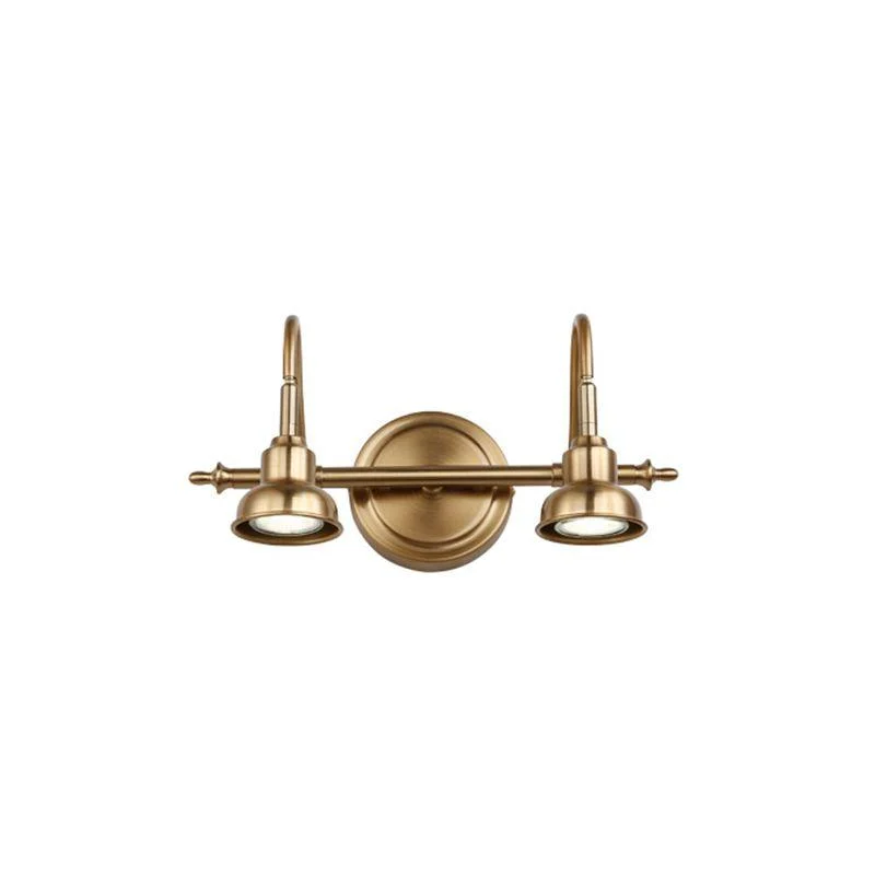Aurora Vintage Round LED Wall Lamp Gold Bathroom/Bedroom Metal 2/3/4 Lights -  - #tag1#