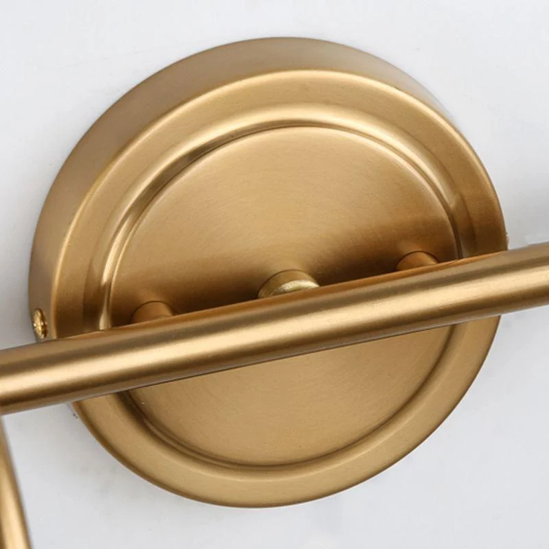 Aurora Vintage Round LED Wall Lamp Gold Bathroom/Bedroom Metal 2/3/4 Lights -  - #tag1#