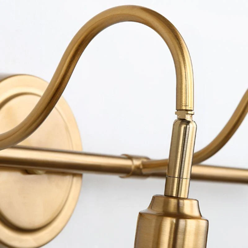 Aurora Vintage Round LED Wall Lamp Gold Bathroom/Bedroom Metal 2/3/4 Lights -  - #tag1#