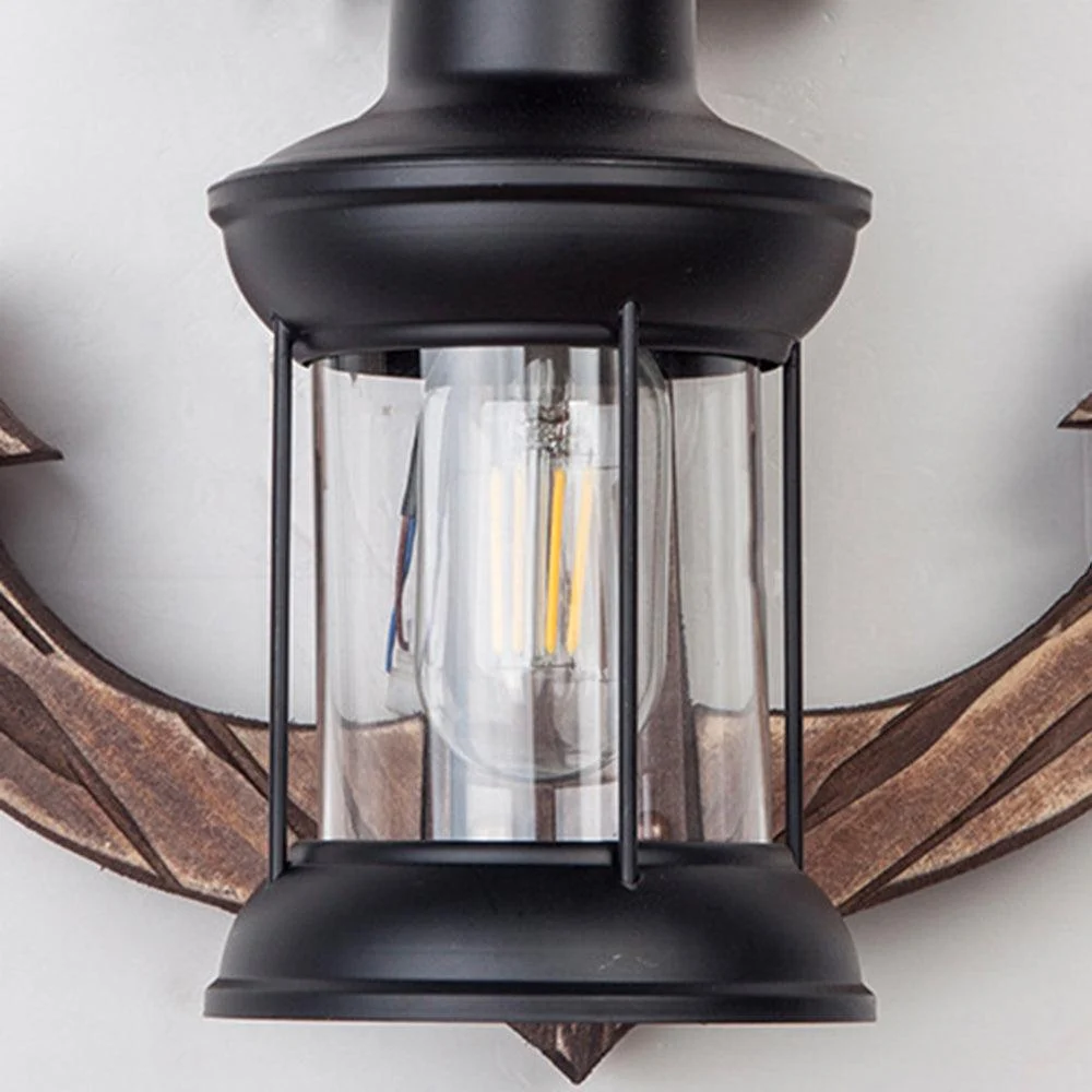 Austin Vintage LED Wall Lamp - Anchor, Dining/Living Room, Metal/Wood -  - #tag1#