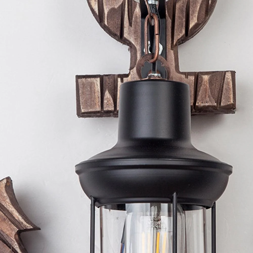 Austin Vintage LED Wall Lamp - Anchor, Dining/Living Room, Metal/Wood -  - #tag1#