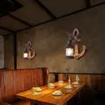 Austin Vintage LED Wall Lamp Anchor Dining Living Room Metal Wood tag1