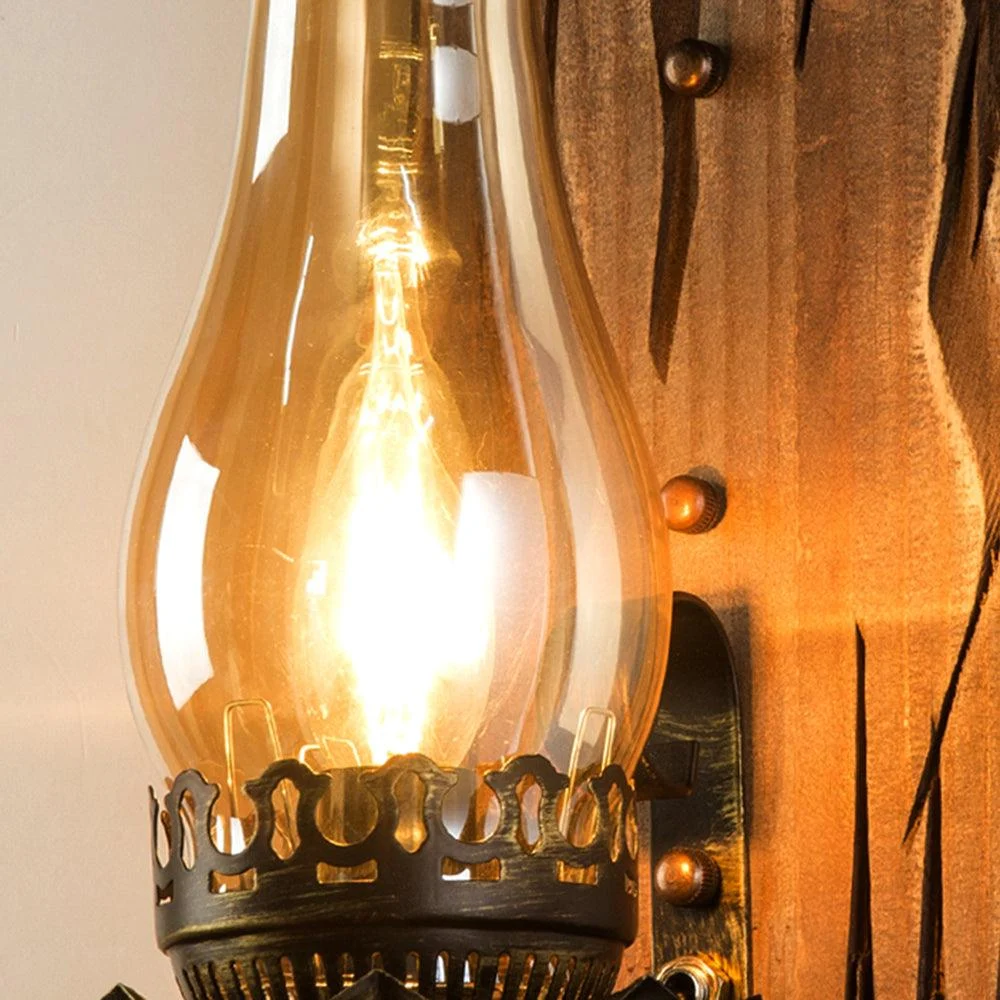 Austin Vintage LED Wall Lamp Indoor Living Room/Bedroom Wood -  - #tag1#
