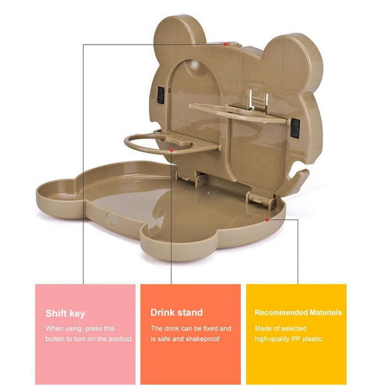Auto Back Seat Foldable Food Tray Holder -  - #tag1#
