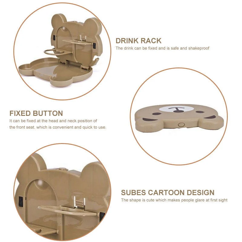 Auto Back Seat Foldable Food Tray Holder -  - #tag1#
