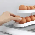 Automatic Scrolling Egg Rack Holder Storage Box tag1
