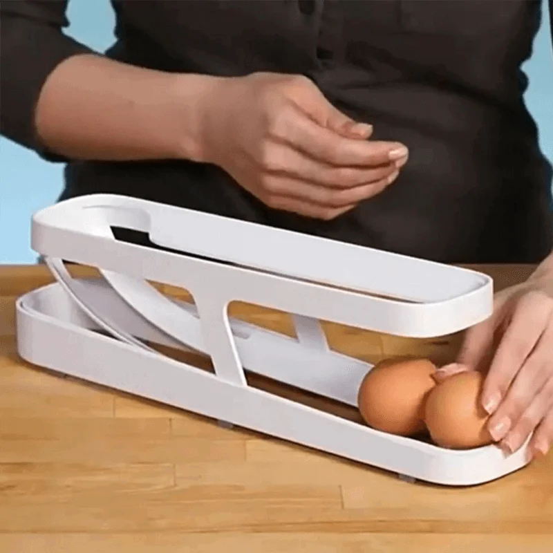 Automatic Scrolling Egg Rack Holder Storage Box -  - #tag1#