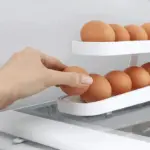 Automatic Scrolling Egg Rack Holder Storage Box tag1