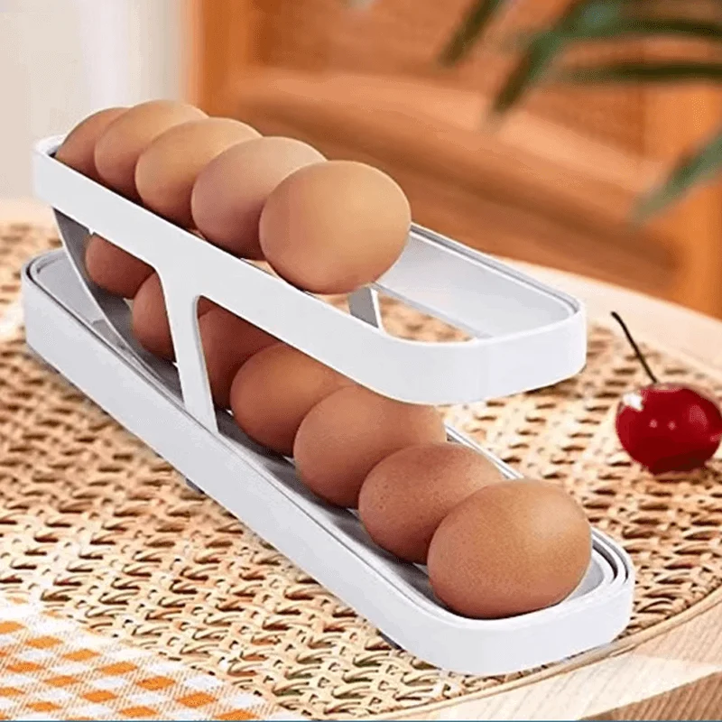 Automatic Scrolling Egg Rack Holder Storage Box -  - #tag1#