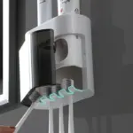 Automatic Toothpaste Squeezer with Magnetic Toothbrush Holder