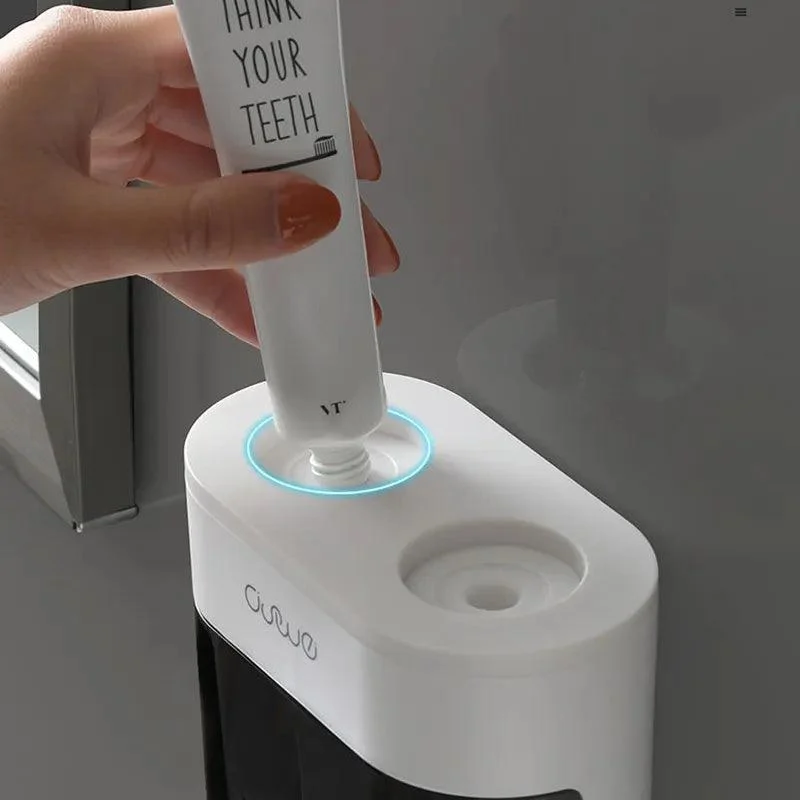 Automatic Toothpaste Squeezer with Magnetic Toothbrush Holder -