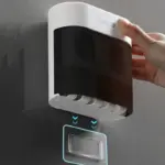 Automatic Toothpaste Squeezer with Magnetic Toothbrush Holder