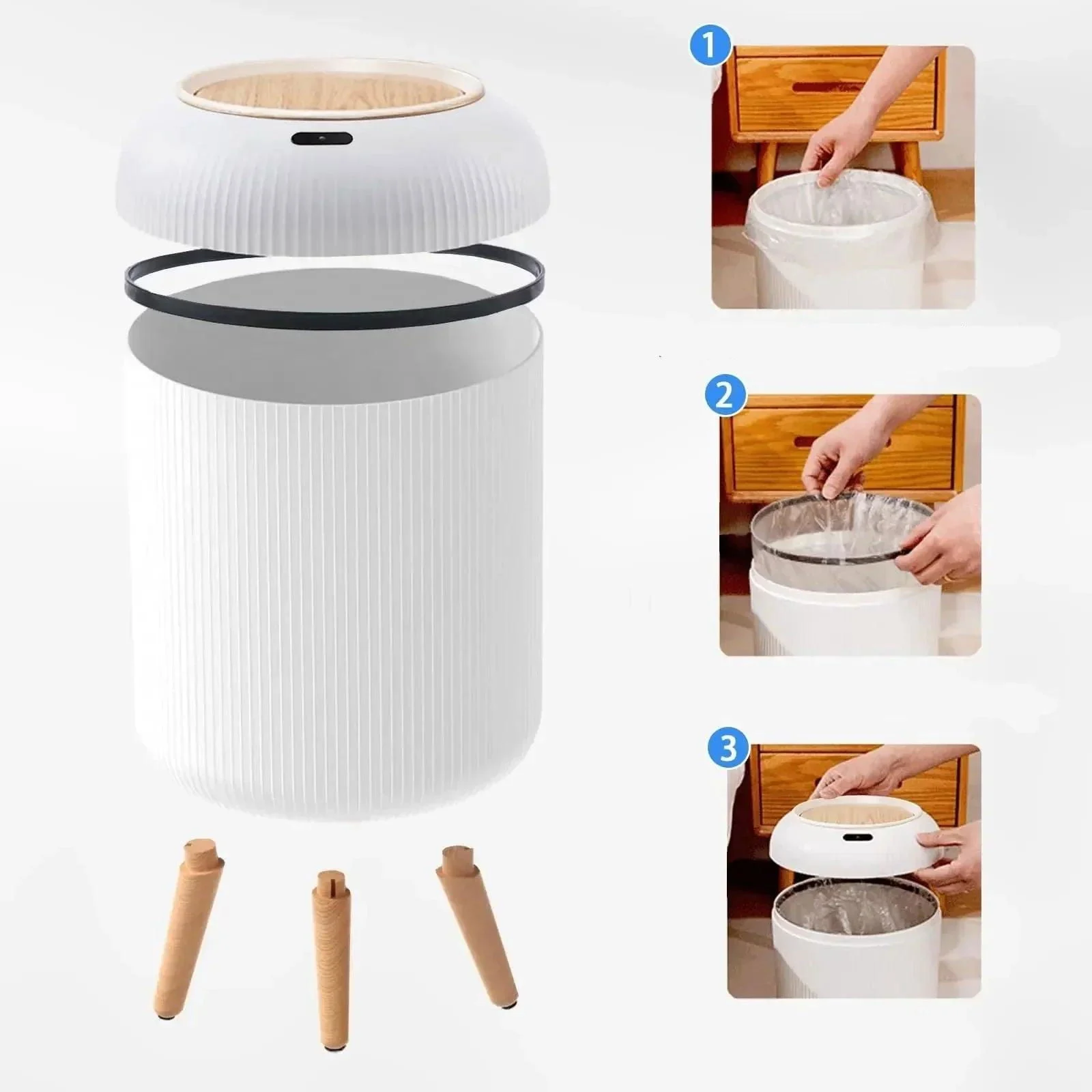 Automatic Trash Bin With Sensor 10 Liters -  - #tag1#