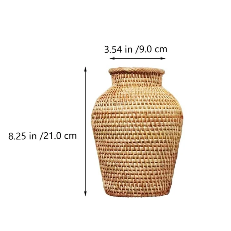 Autumn Rattan Woven Vase Hand Weaving Art Vase Fashion Tabletop Decoration Plants Flower Pot For Arrangement 29af42f6 C535 4410 87df 23c0f3d5b498