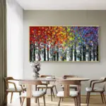 Autumn Flower Handmade Painting tag1