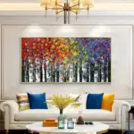 Autumn Flower Handmade Painting tag1