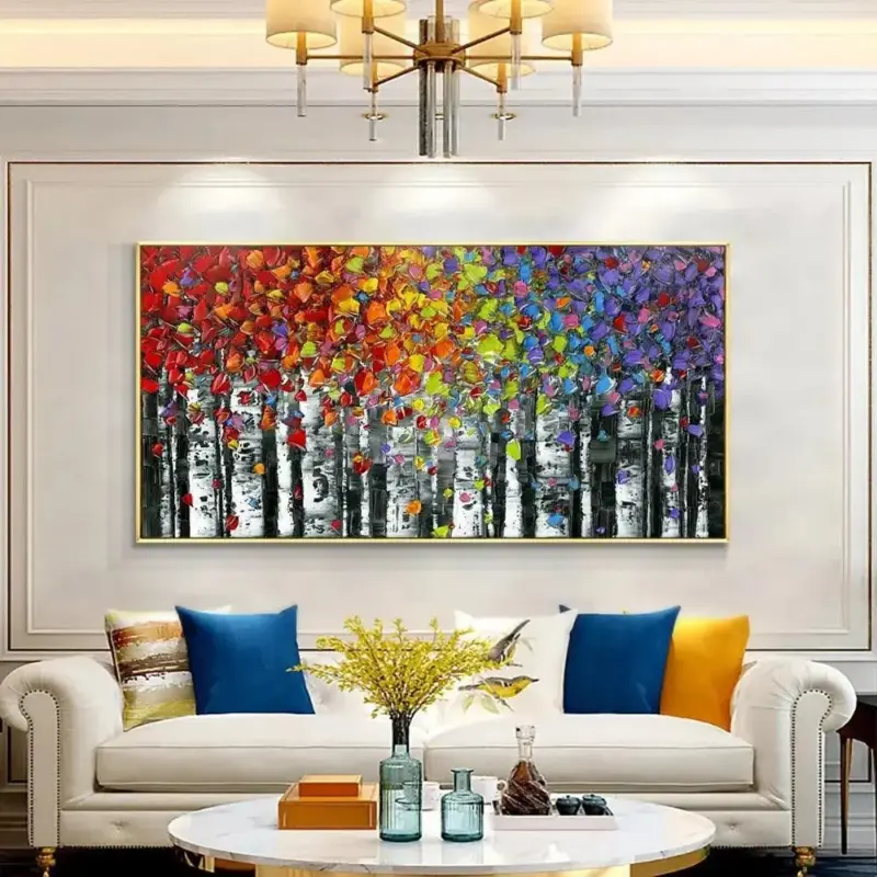 Autumn Flower Handmade Painting tag1