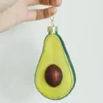 Avocado Glass Christmas Tree Ornament tag1