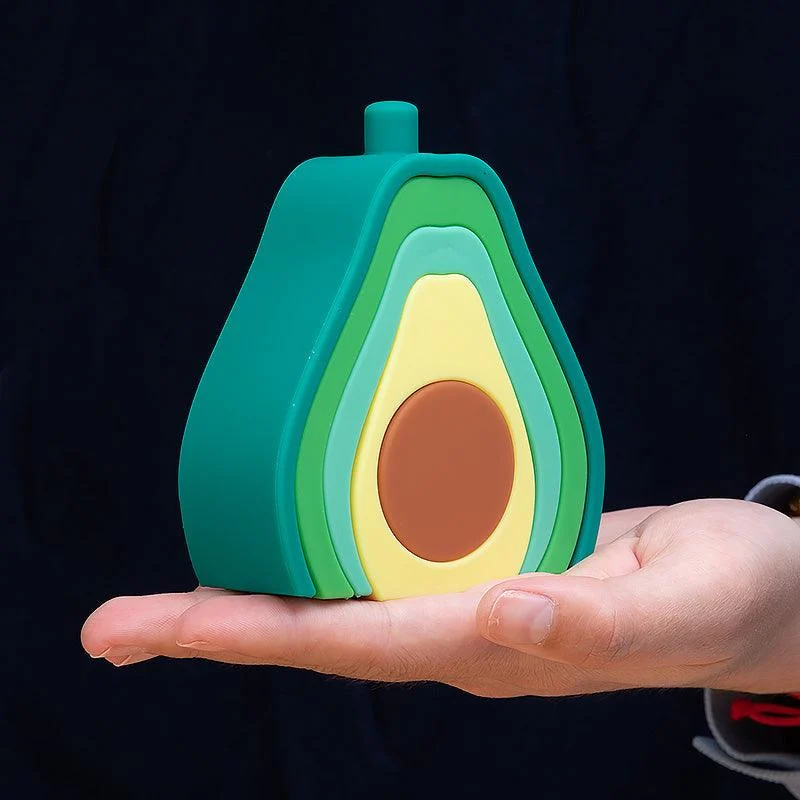 Avocado Silicone Stacking Montessori Toy -  - #tag1#