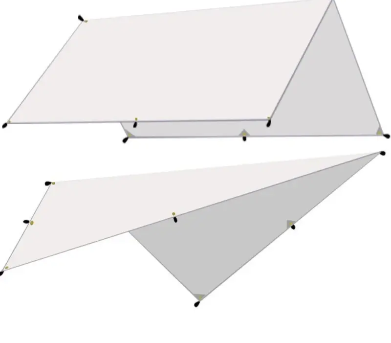 Awning Waterproof Tarp Tent Shade Ultralight Garden Canopy tag1