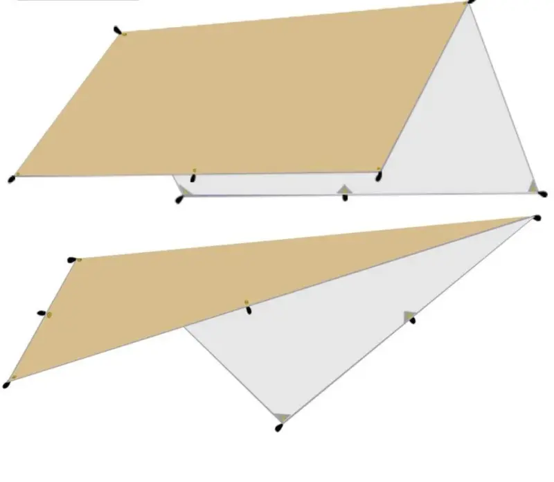 Awning Waterproof Tarp Tent Shade Ultralight Garden Canopy tag1