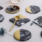 BLACK MARBLE COASTER tag1