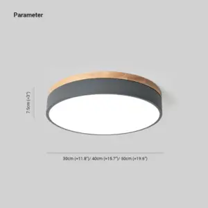 Morandi Modern Ceiling Lamp White Gray Metal Wood Bedroom Living Room