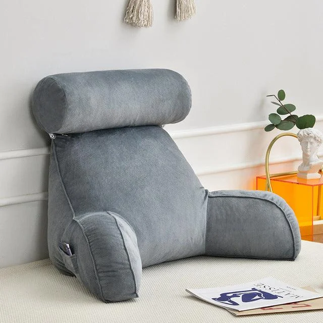Backrest Pillow With Arms & Adjustable Headrest -  - #tag1#